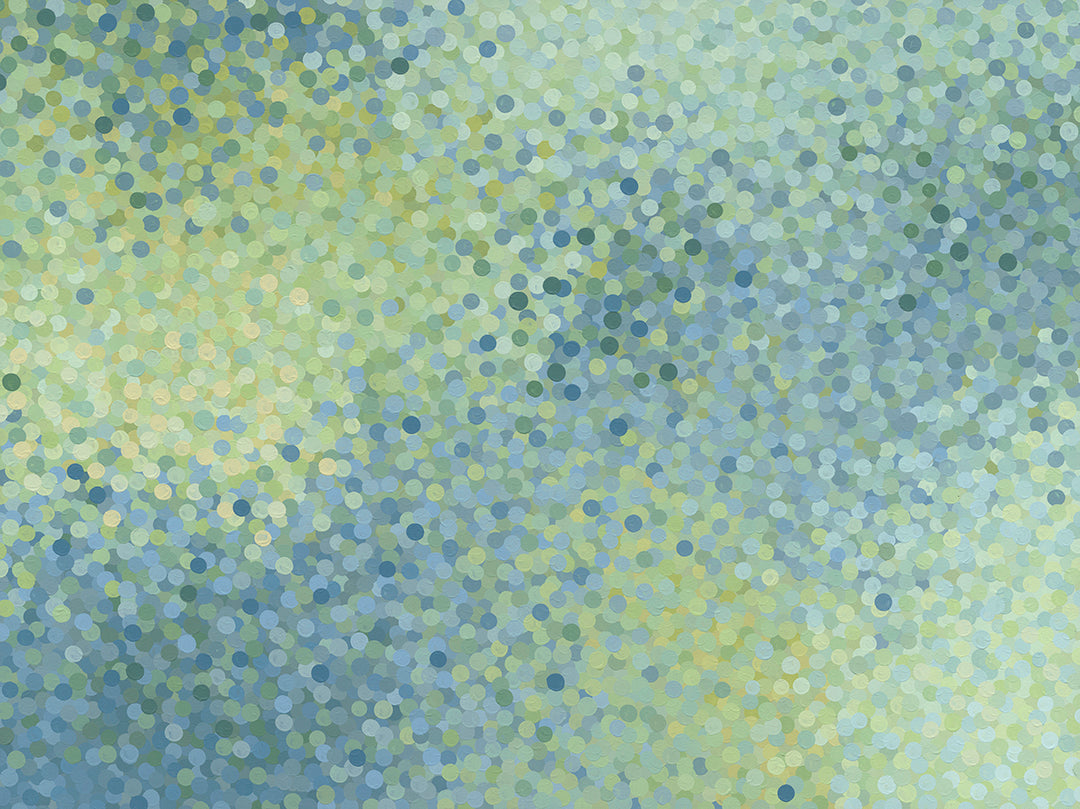 Blue Bees in Lemon Trees Original Art