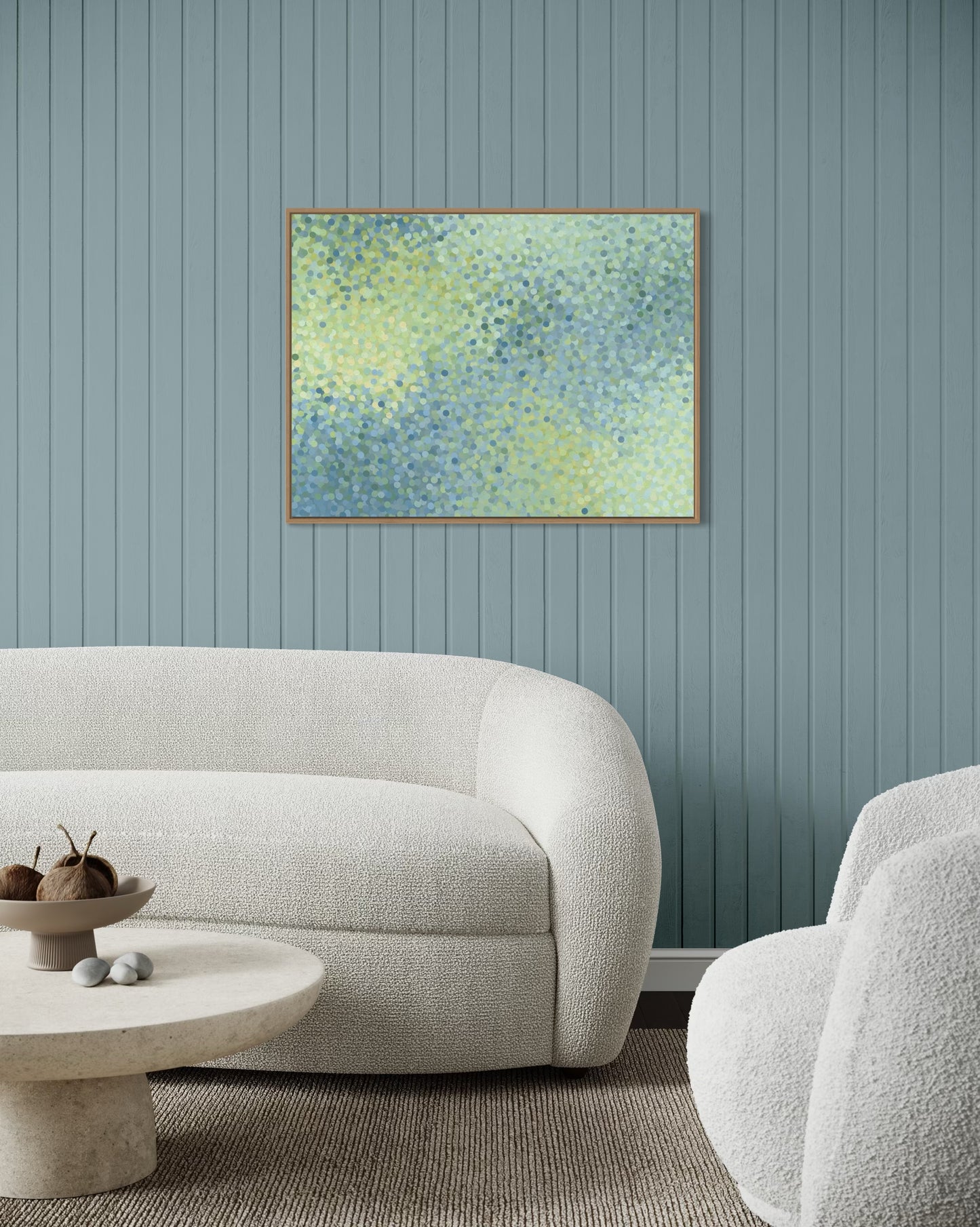 Blue Bees in Lemon Trees Original Art