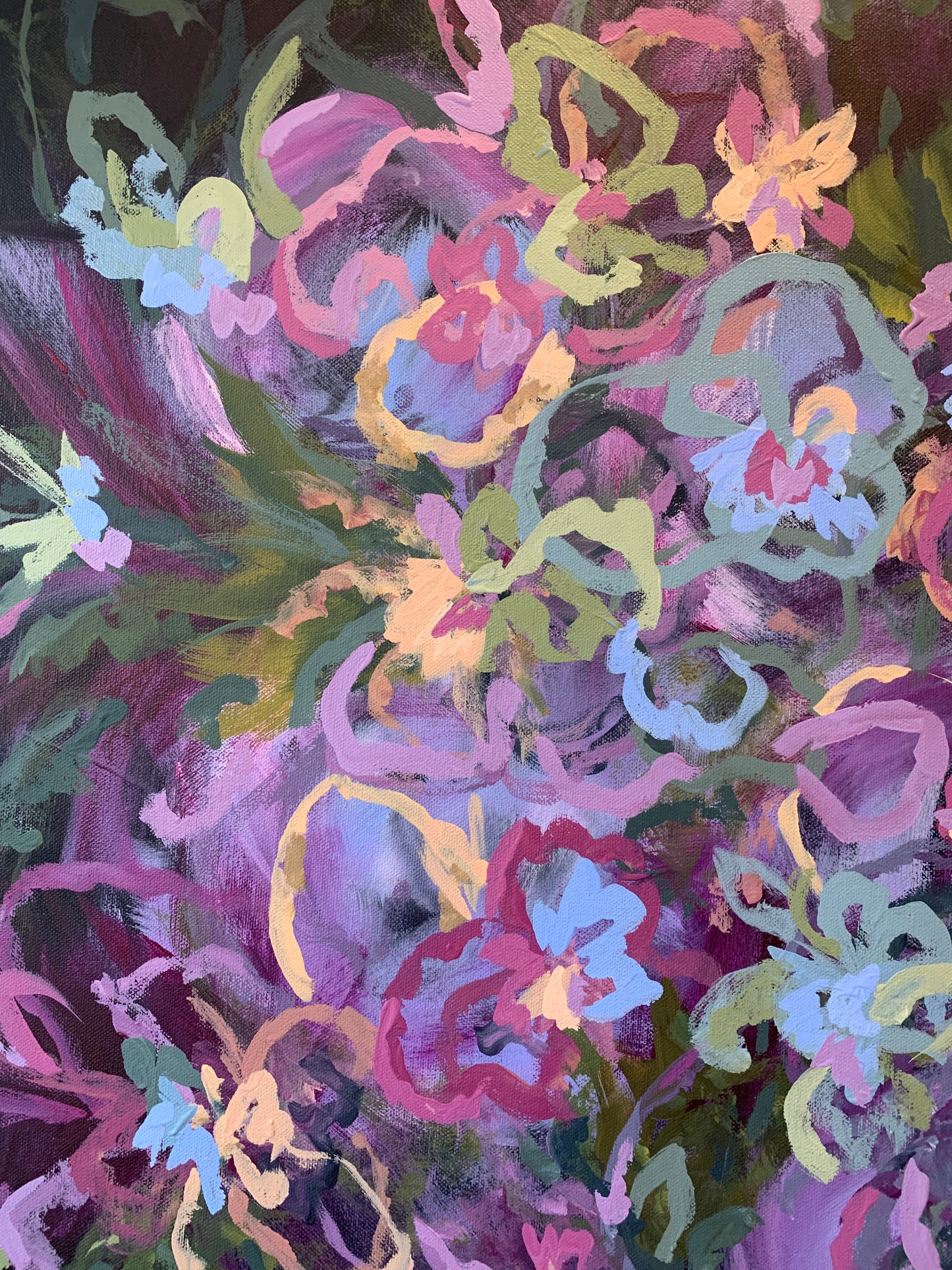 Blue Fern Disco Original Art